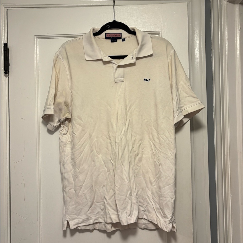 Vineyard Vines White Polo Shirt Classic Design